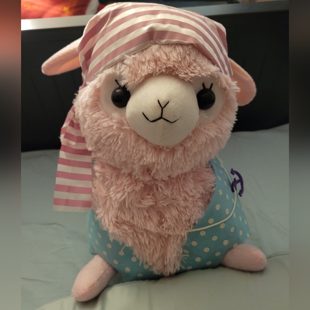 Rare Baby Alpacasso Alpaca Plush Pink Pirate with tags